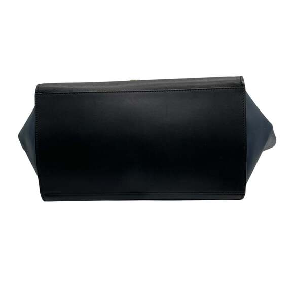 CELINE Trapeze Leather Suede Handbag Shoulder Bag Navy Gray Women's B4 - Picture 8 of 16